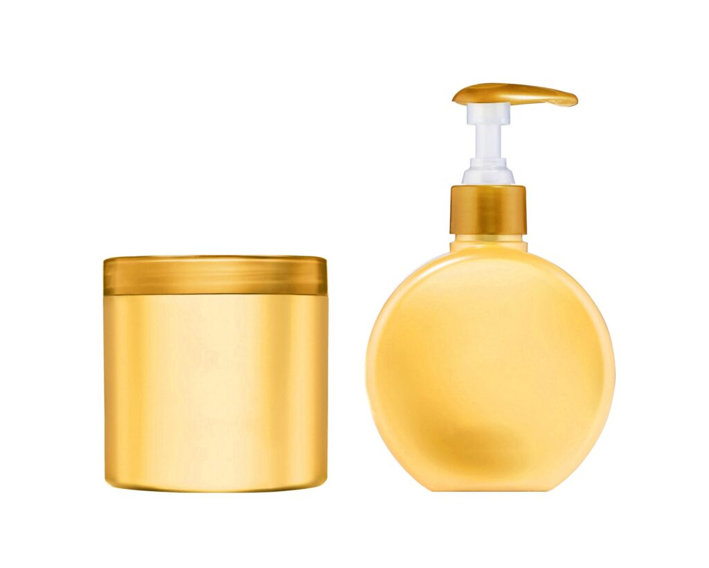 bottles of health and beauty products cosmetic